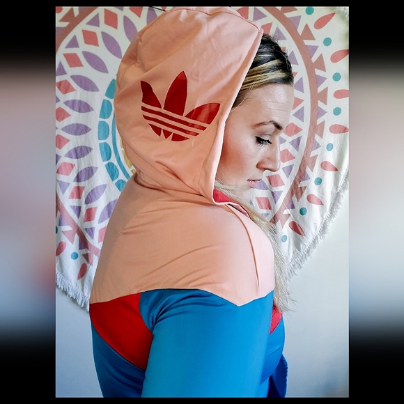 ADIDAS Originals Women's Red Blue Colorblock - Picture 6 of 10